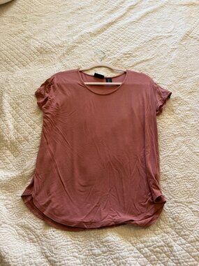 Adrienne Vittadini Dusty Rose Tee Size S